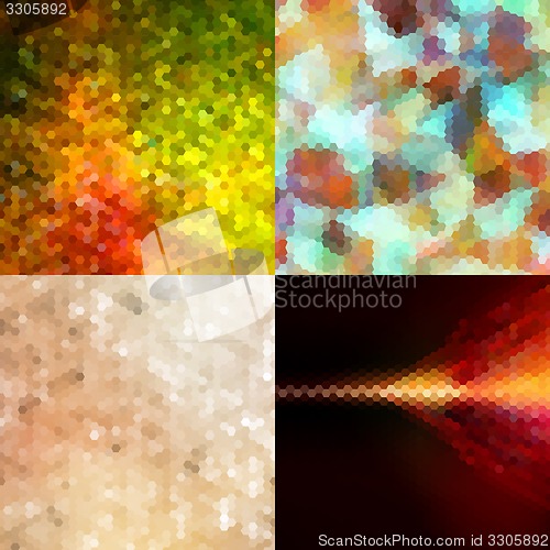 Image of Hexagon Background Set. EPS 10