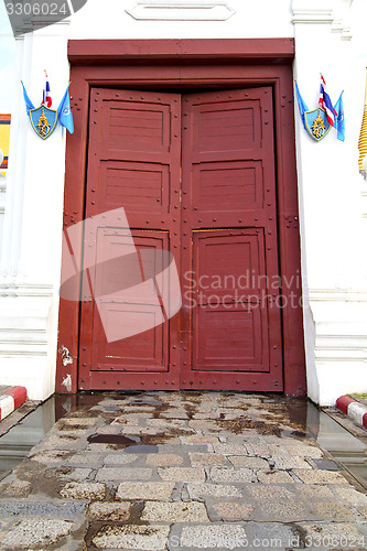 Image of thailand     and  asia   in  bangkok     temple flag