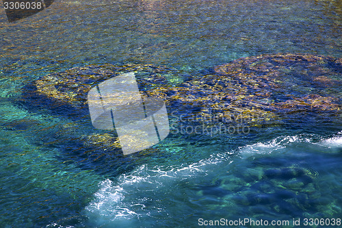 Image of   blue lagoon    bay abstract of a  water     south china sea