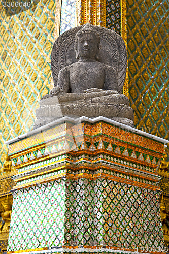 Image of siddharta   in the   bangkok asia   thailand      step     wat  