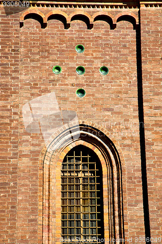 Image of rose window  italy  lombardy     in  the castellanza   closed br