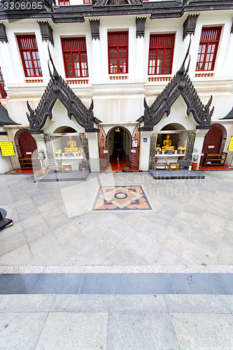 Image of  pavement    in   bangkok  thailand incision of the temple 