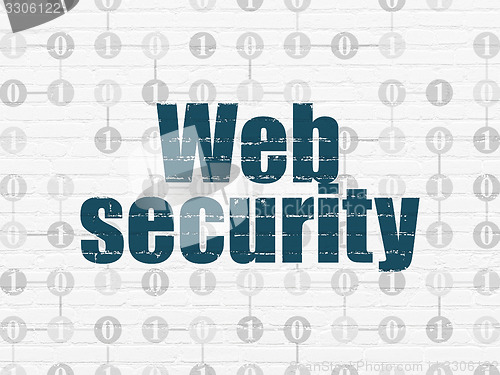 Image of Security concept: Web Security on wall background