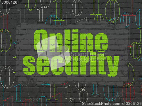 Image of Safety concept: Online Security on wall background