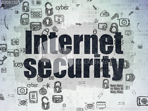 Image of Protection concept: Internet Security on Digital Paper background