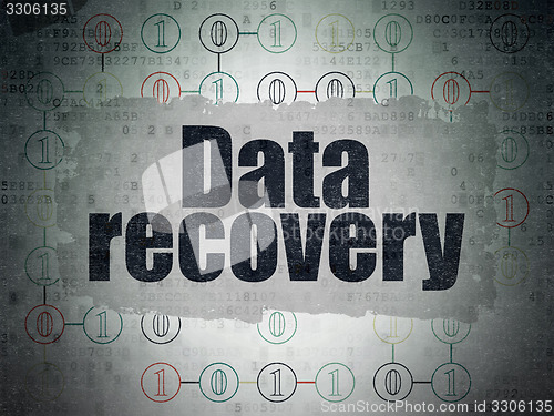 Image of Information concept: Data Recovery on Digital Paper background