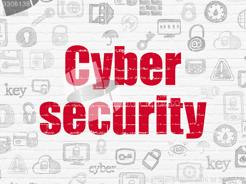 Image of Protection concept: Cyber Security on wall background