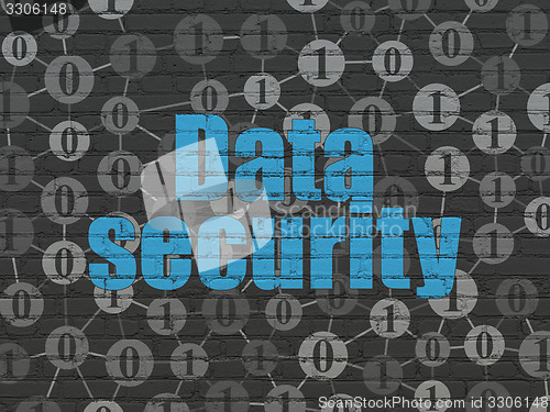 Image of Protection concept: Data Security on wall background