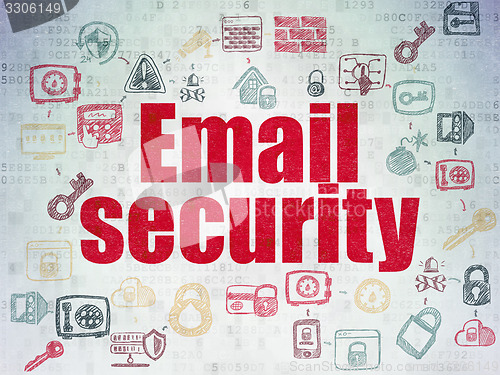 Image of Security concept: Email Security on Digital Paper background