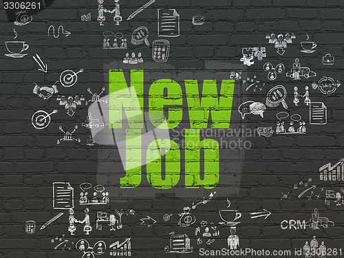 Image of Business concept: New Job on wall background