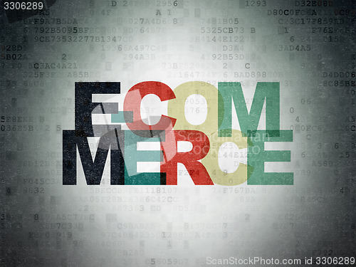 Image of Finance concept: E-commerce on Digital Paper background