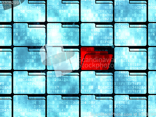 Image of Finance concept: folder icon on Digital background