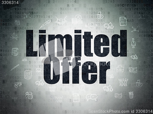 Image of Business concept: Limited Offer on Digital Paper background