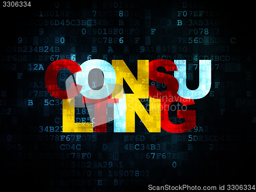 Image of Business concept: Consulting on Digital background