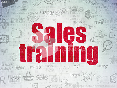 Image of Marketing concept: Sales Training on Digital Paper background