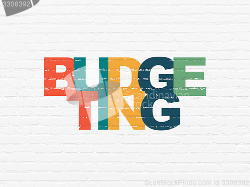 Image of Business concept: Budgeting on wall background