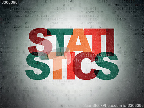 Image of Business concept: Statistics on Digital Paper background