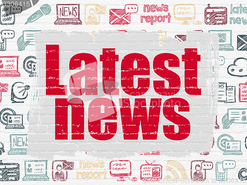 Image of News concept: Latest News on wall background