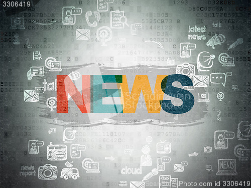 Image of News concept: News on Digital Paper background