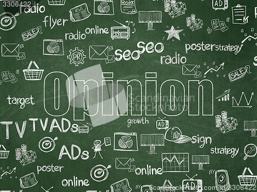 Image of Advertising concept: Opinion on School Board background
