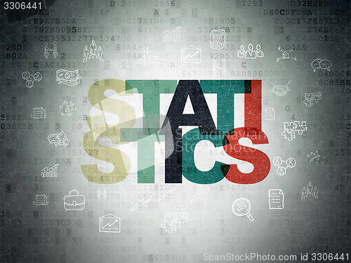 Image of Finance concept: Statistics on Digital Paper background