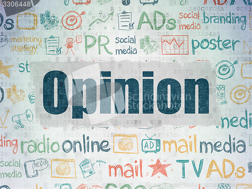 Image of Marketing concept: Opinion on Digital Paper background