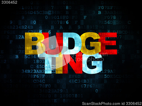 Image of Finance concept: Budgeting on Digital background