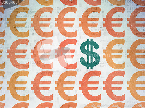 Image of Currency concept: dollar icon on Digital Paper background