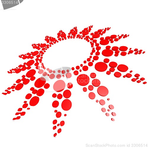 Image of Red circle pattern