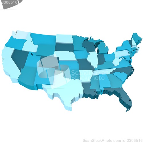 Image of Blue USA map