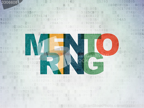 Image of Learning concept: Mentoring on Digital Paper background