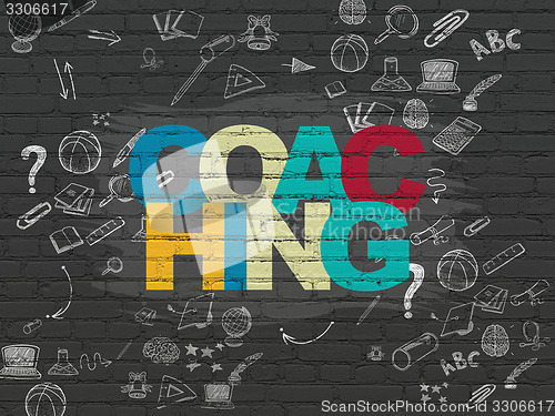 Image of Studying concept: Coaching on wall background