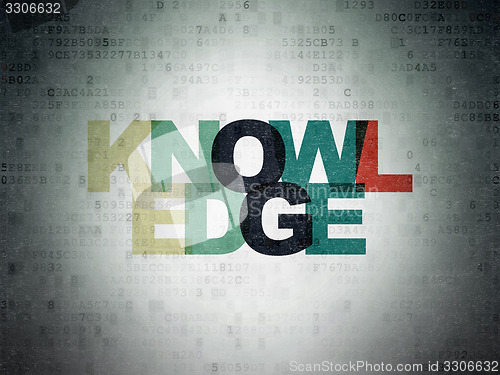 Image of Education concept: Knowledge on Digital Paper background