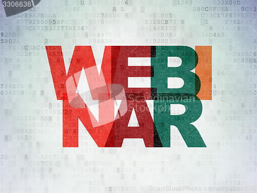 Image of Education concept: Webinar on Digital Paper background