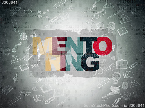 Image of Learning concept: Mentoring on Digital Paper background