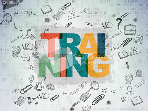 Image of Learning concept: Training on Digital Paper background