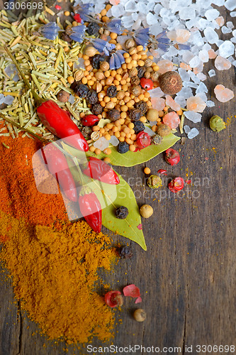 Image of  different Spices and herbs