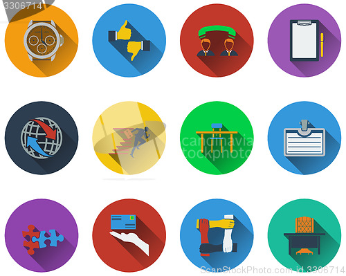 Image of Set of business icons