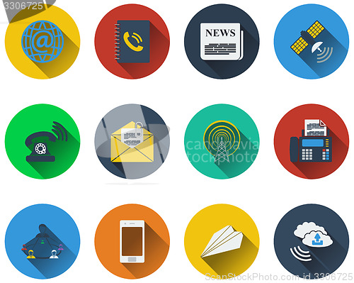 Image of Set of communication icons