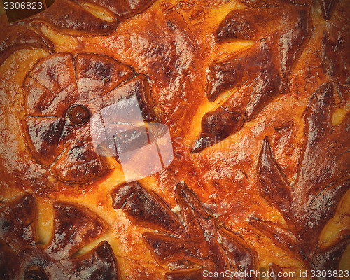Image of surface of pie filling. close up