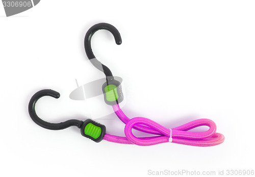 Image of Black hook with elastic rope 