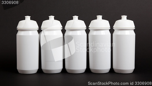 Image of White water bottles