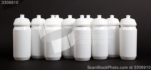 Image of White water bottles