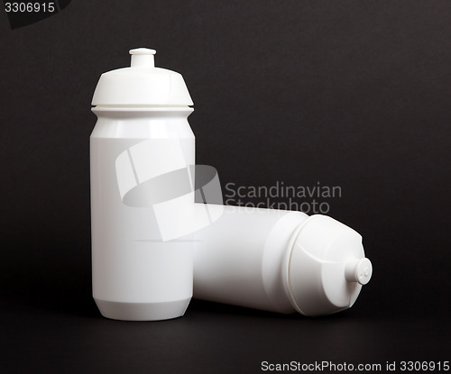 Image of White water bottles