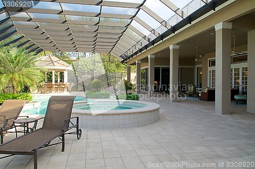 Image of Screened in pool area
