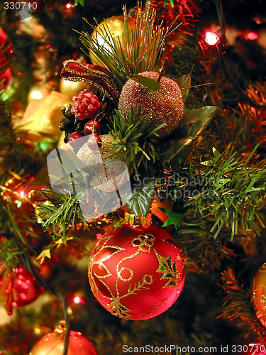 Image of Christmas tree ornaments