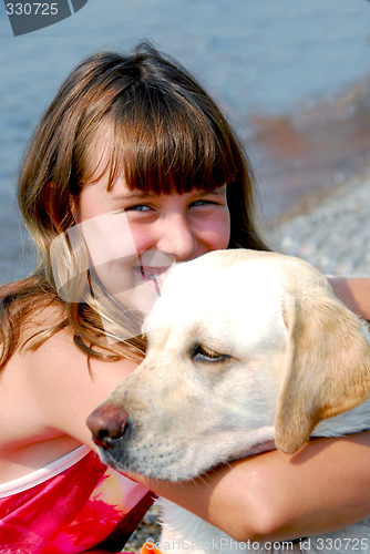 Image of Girl with a dog