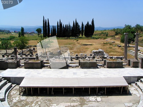 Image of Trees over a stage