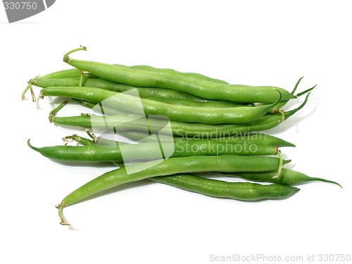 Image of Green beans on white