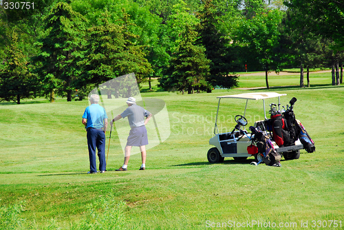 Image of Seniors golfing